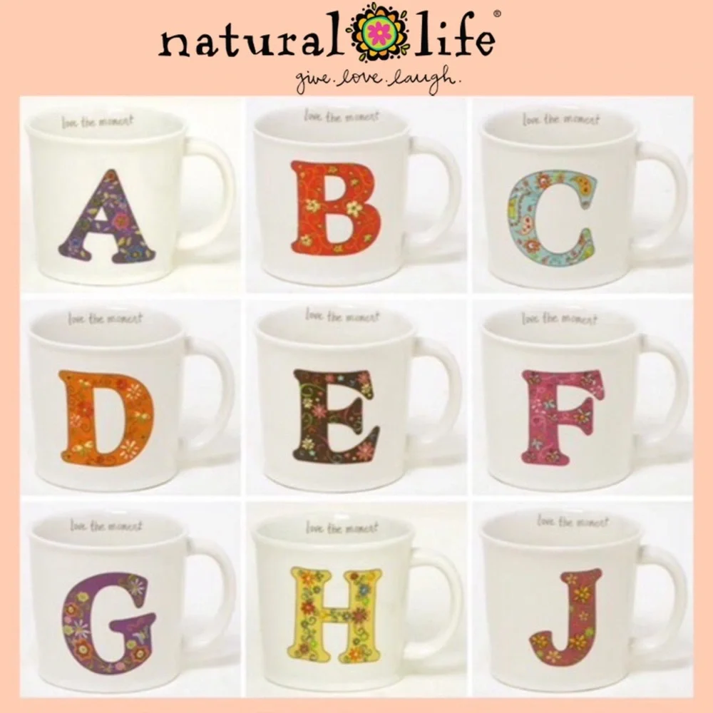 Natural Life Monogram Mug